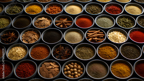 Colored spice background. S...