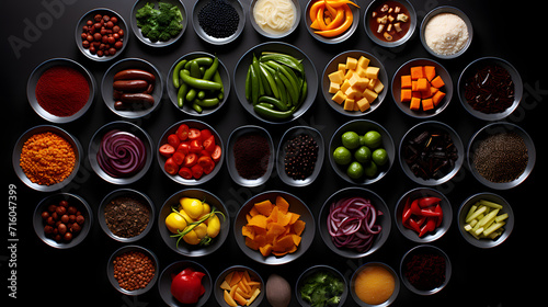 Colored spice background. S...