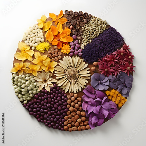 Colored spice background. S...