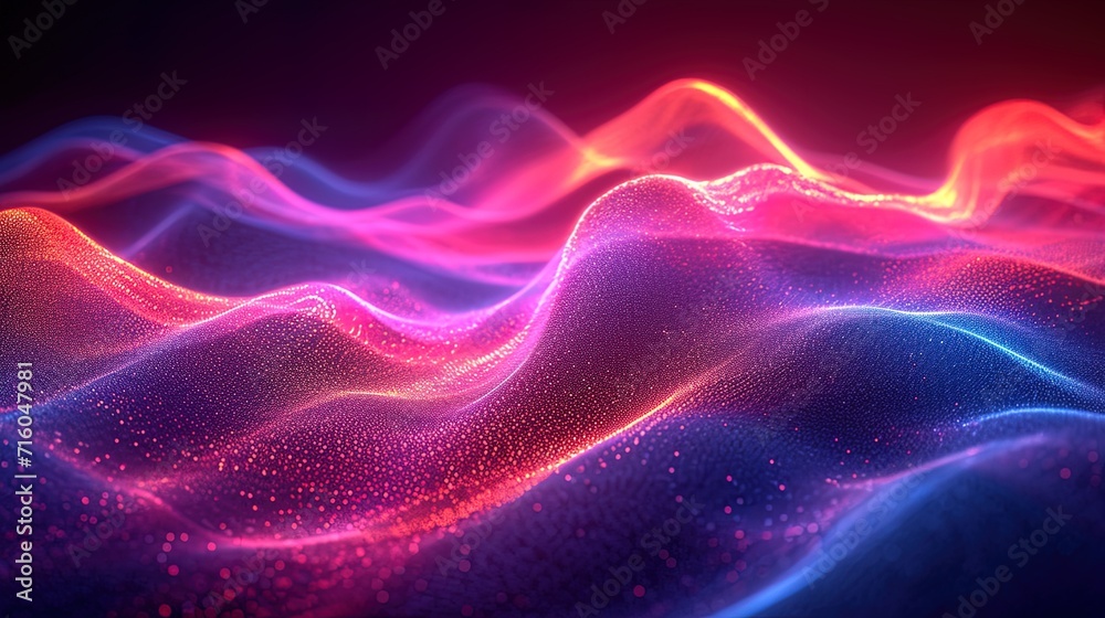 Neon Wave Elegance Vector Patterns Meet Urban Lights in Cinema4D Render Color Splashes. Generative AI Neon Wave Elegance Vector Patterns Meet Urban Lights in Cinema4D Render Color Splashes. Generative AI