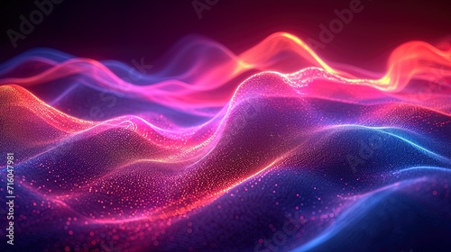 Neon Wave Elegance Vector Patterns Meet Urban Lights in Cinema4D Render  Color Splashes. Generative AI
