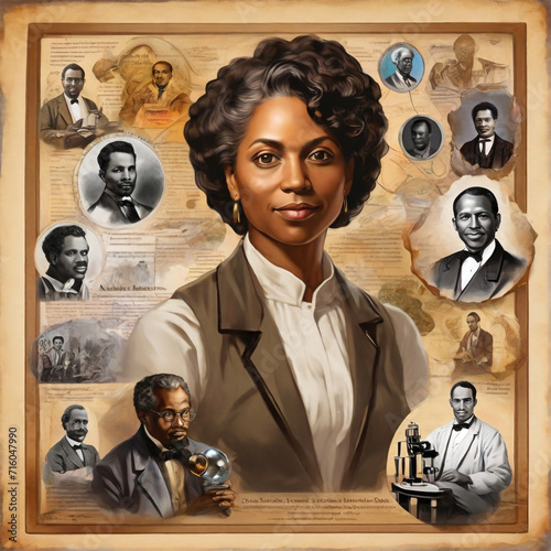 Africans Woman in Black History Month Festival Art