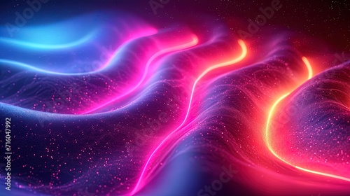 Neon Wave Elegance Vector Patterns Meet Urban Lights in Cinema4D Render  Color Splashes. Generative AI