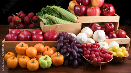 Panoramic wide organic food...