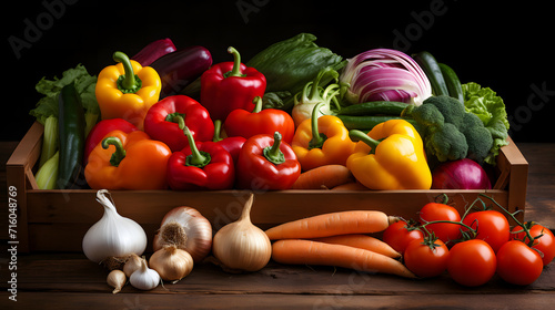 Panoramic wide organic food...