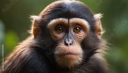 Cute Monkey Portrait in Jungle