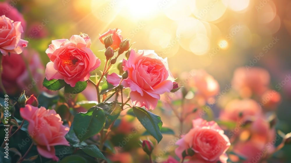 beauty of roses in full sunlight generative ai beauty of roses in full sunlight generative ai