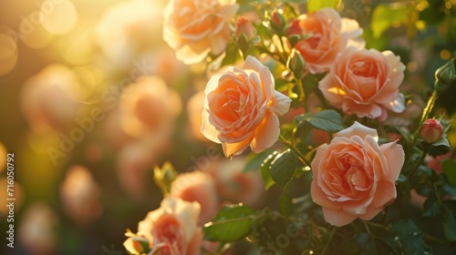 beauty of roses in full sunlight generative ai © Francheska