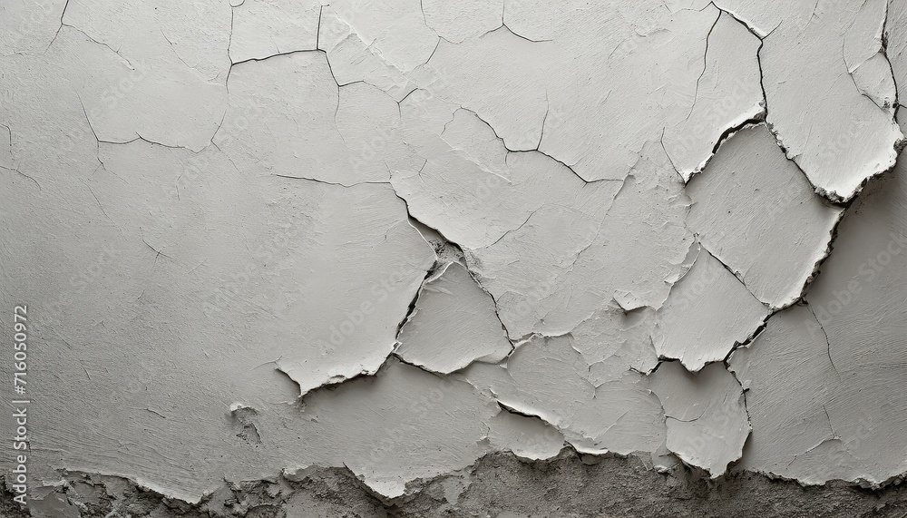 Obraz premium Wall with cracks spreading across