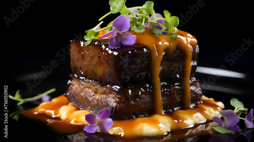 Grilled meat on grill depot...