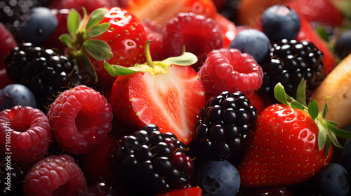 Background of fresh fruits ...