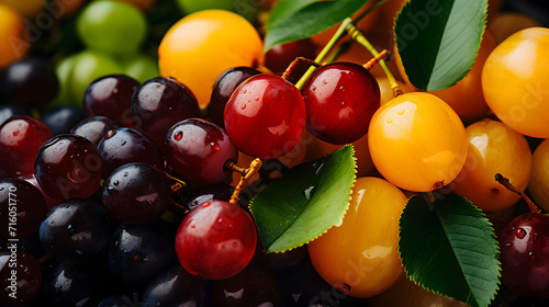 Background of fresh fruits ...