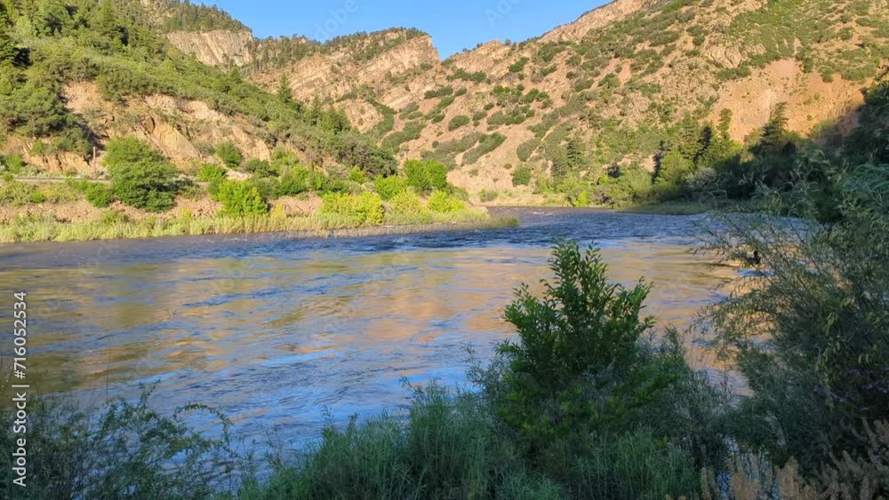 The Colorado river at Glenwood Canyon (Glenwood Springs, Colorado, United States of America). The Colorado river at Glenwood Canyon (Glenwood Springs, Colorado, United States of America).