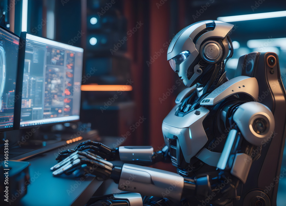 Artificial Intelligence, Machine Learning, and Automation Concept. Generative AI