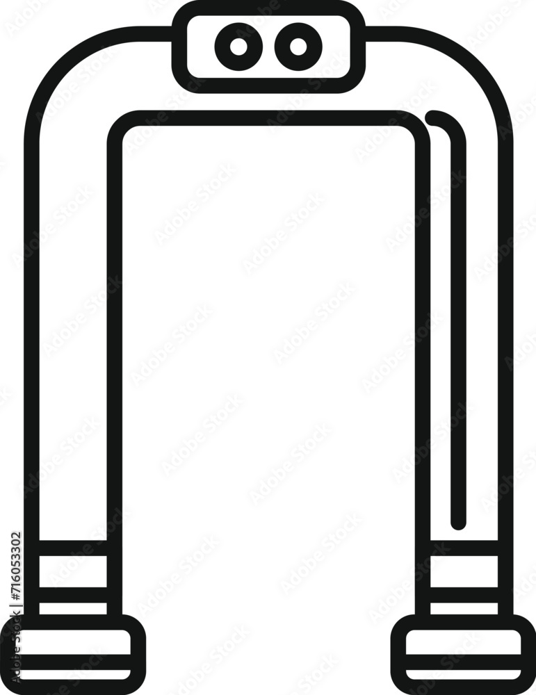 Terminal scanner icon outline vector. Airport seat air. Private premium Terminal scanner icon outline vector. Airport seat air. Private premium