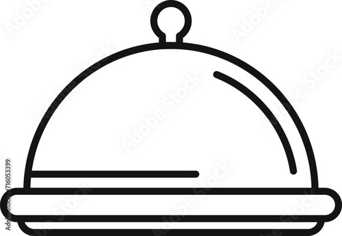 Service food air travel icon outline vector. Airline chair fly. Vip air photo