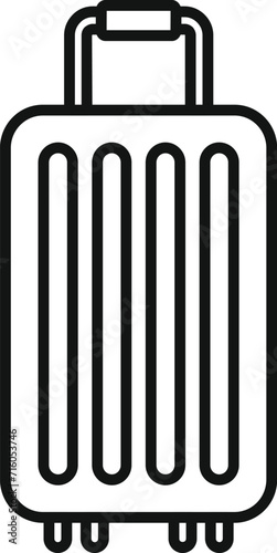 Travel bag icon outline vector. Interior chair fly. Board premium cabin