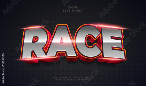 Race Editable Text Effect Style 3d automotive