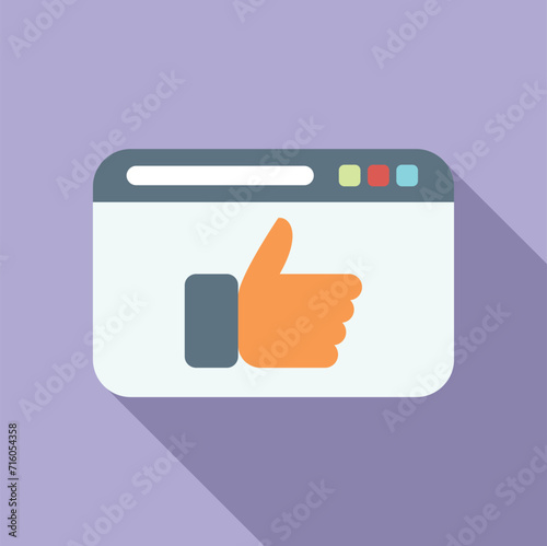 Good seo website icon flat vector. Computer market. Global seo