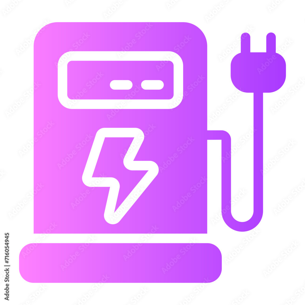 charging station gradient icon charging station gradient icon