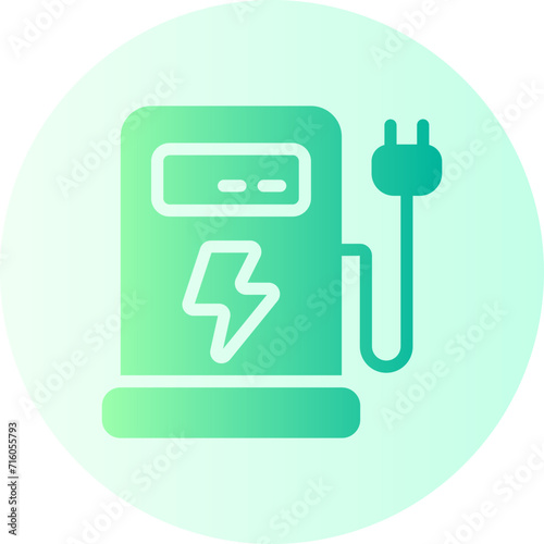 charging station gradient icon