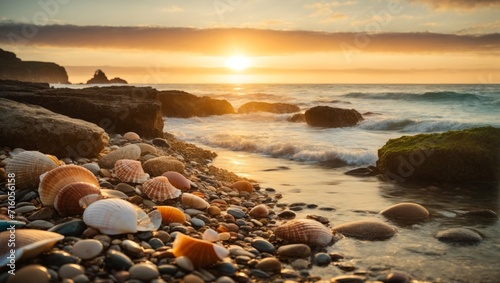 sunset on the beach