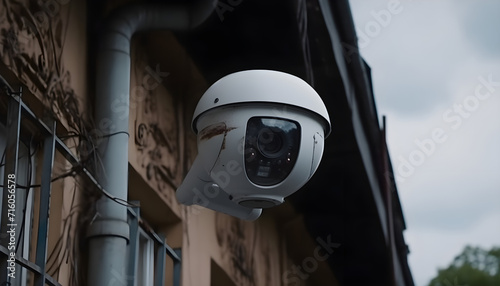 Security camera in a building