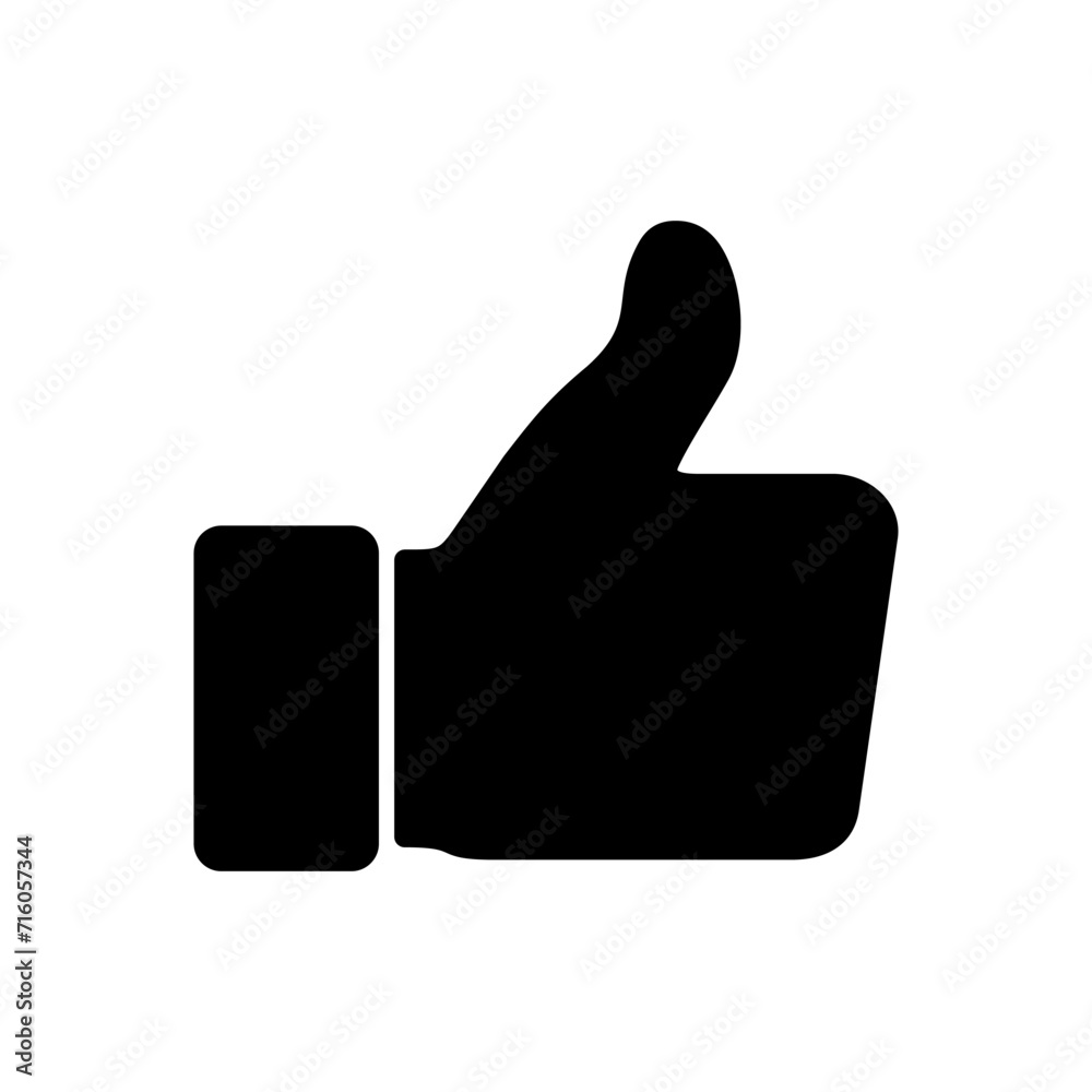 Thumbs up icon vector. Hand like. Like icon vector. Thumbs up icon vector. Hand like. Like icon vector.