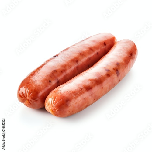 a sausages, studio light , isolated on white background