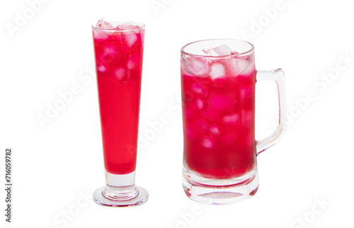 Wallpaper Mural Red nectar in big size glass isolated on cut out PNG. Drink refresh body. Summer sweet iced drink red in glass tall drink, refreshed. Red nectar quenches thirst, Water is mixture of red and sugar Torontodigital.ca
