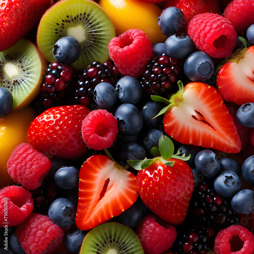 Background of fresh fruits ...