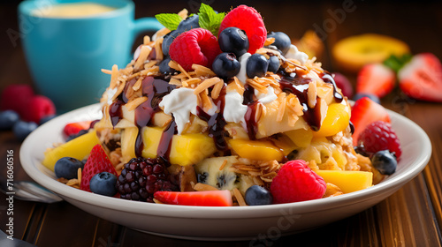 Sweet dessert on plate with...