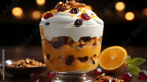 Sweet dessert on plate with...