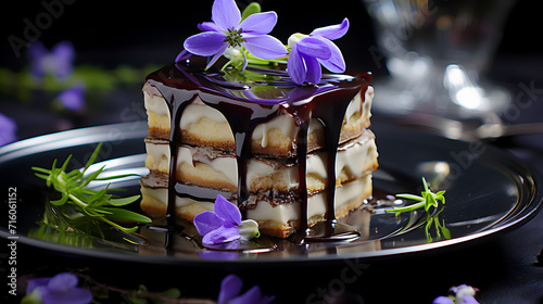 Sweet dessert on plate with...