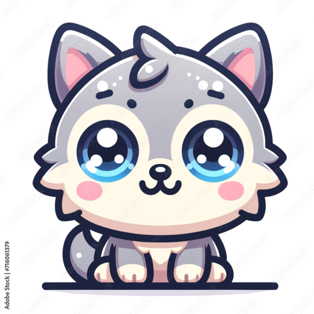 Adorable Wolf Mascot Adorable Wolf Mascot