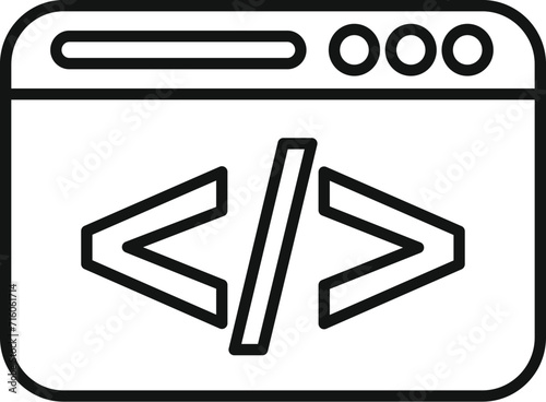 Market seo online icon outline vector. Information available. Business rank
