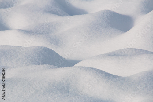 Natural pattern soft fresh undulating winter snow abstract background