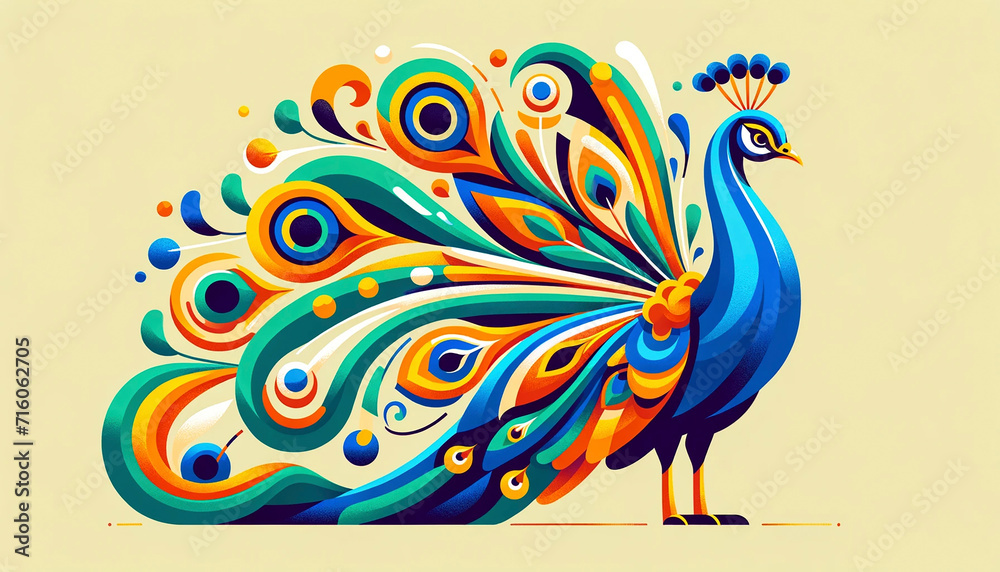 peacock illustration 