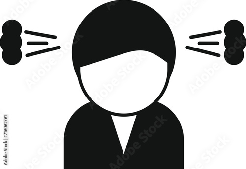 Stress late worker icon simple vector. Ready active for sleep. Busy day