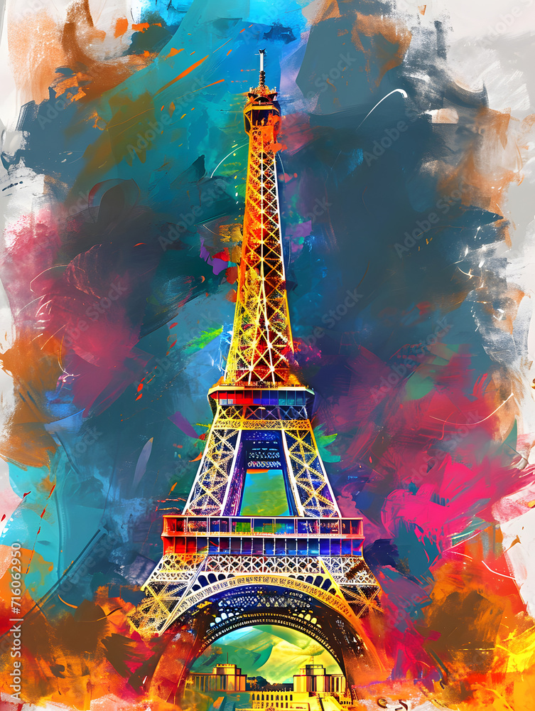 Abstract illustration of Eiffel Tower
