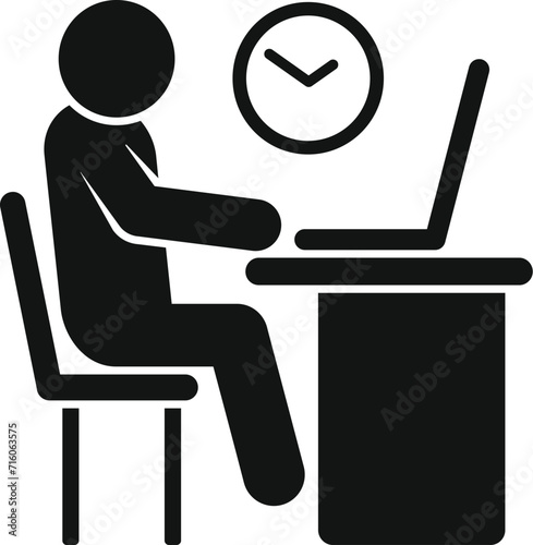 Busy routine plan icon simple vector. Change online day. Business fast