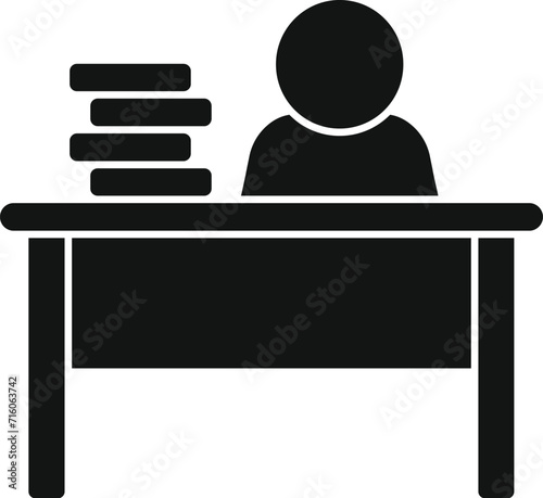 Change online plan icon simple vector. Fast active sleepy. Worker desk