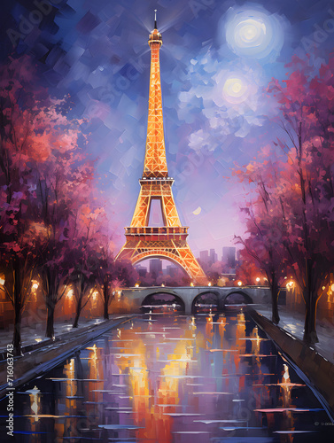 Eiffel Tower art painting