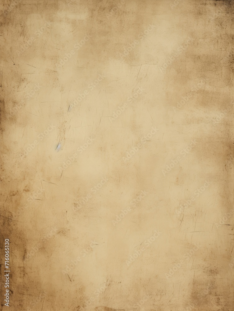 An old brown paper background with a few scratches. Generative AI.