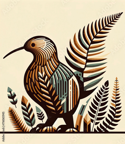 kiwi bird illustration 