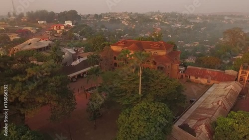 Drone flight over Foumban, Cameroon, Africa
