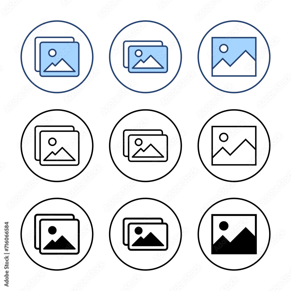 Picture icon vector. photo gallery sign and symbol. image icon Picture icon vector. photo gallery sign and symbol. image icon