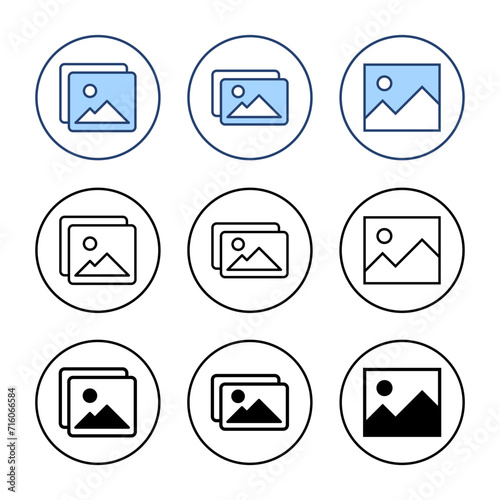 Picture icon vector. photo gallery sign and symbol. image icon