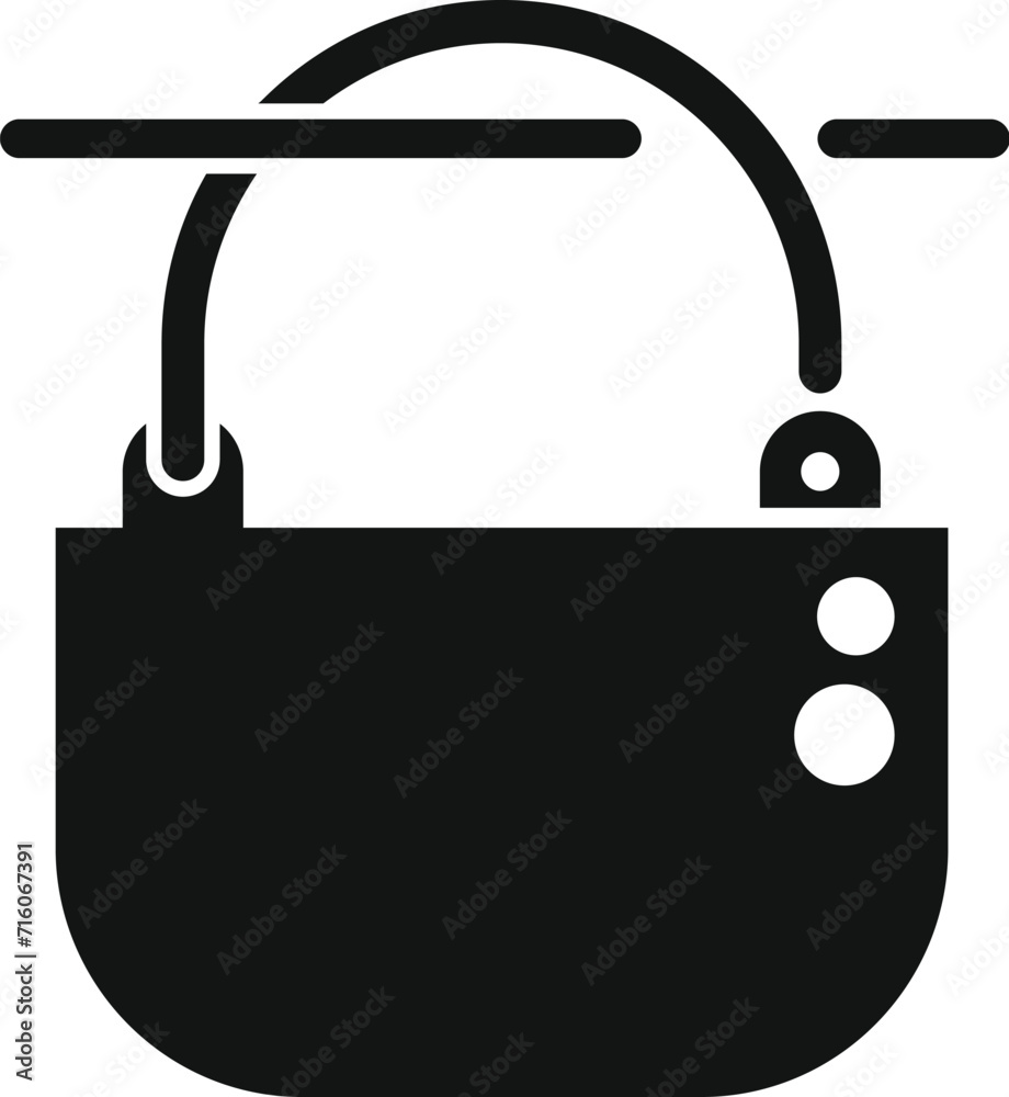 Hot cauldron fire icon simple vector. Outdoor hiking. Nature adventure Hot cauldron fire icon simple vector. Outdoor hiking. Nature adventure