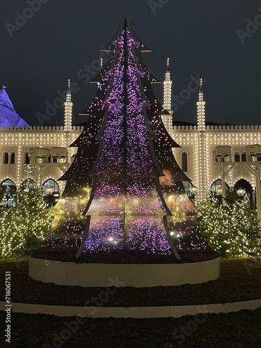 christmas tree at night